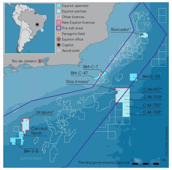 Equinor e parceiros adquirem dois blocos da ANP e pagam bônus de US$ 785 milhões