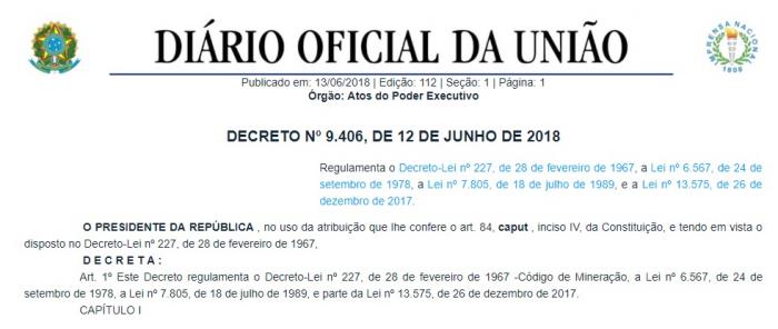 Advogado considera absurdo Decreto que regulamentou o Código de Mineração