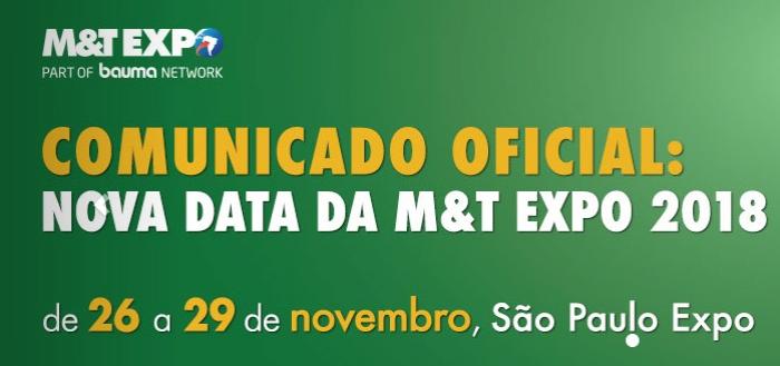 M&T Expo 2018 já tem nova data