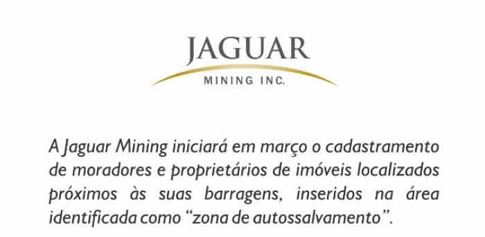 Jaguar Mining inicia cadastramento de população inserida na 