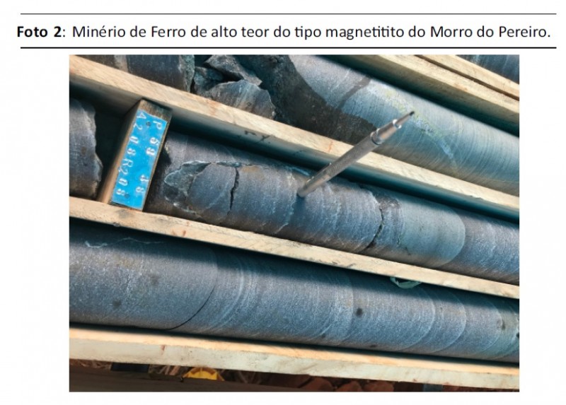 Minério de ferro de alto teor do tipo magnetitito do Morro do Pereiro (CVP-S.A.)