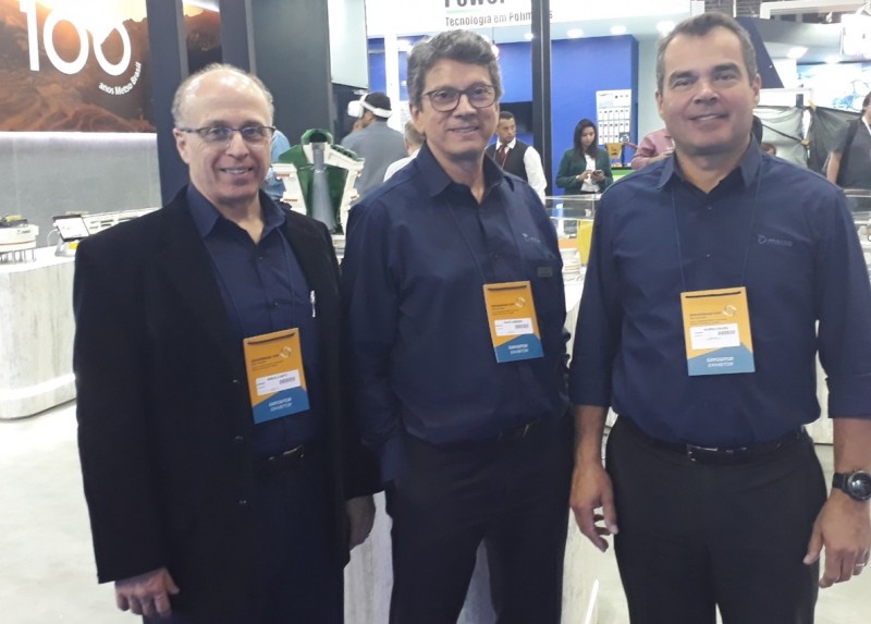 Marcelo Motti, Fausto Rezende e Rodrigo Gouveia, da Metso