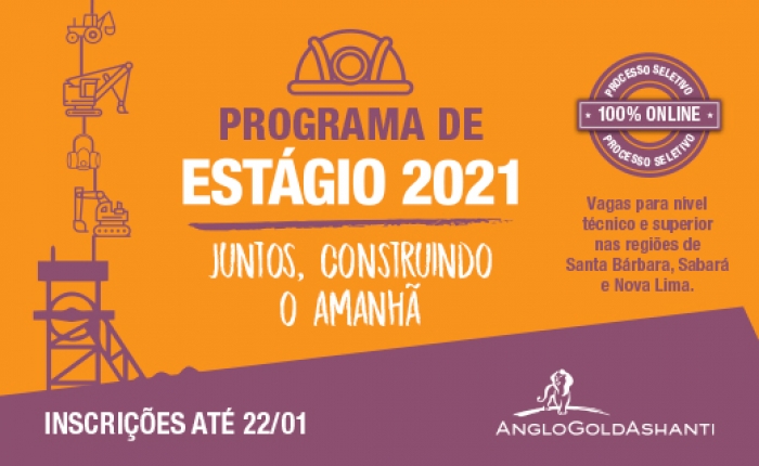 AngloGold Ashanti recebe inscrições para o Programa de Estágio 2021