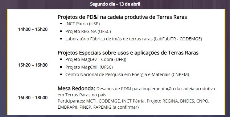 V SEMINÁRIO BRASILEIRO DE TERRAS RARAS (crédito: CDTN)