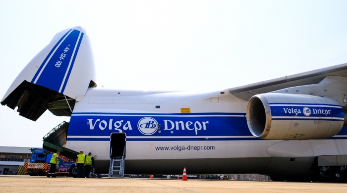 Anglo American recebe peça para moinho transportada pelo gigante Antonov AN-124 