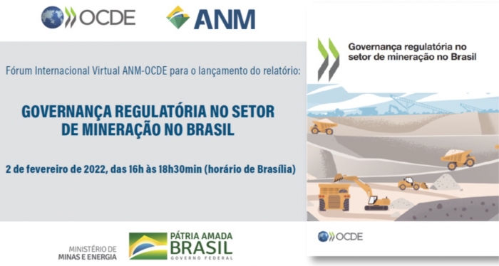 OCDE e ANM convidam para o lançamento  do relatório Governança Regulatória no Setor de Mineração no Brasil