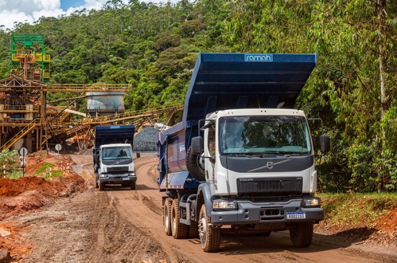 Frota Volvo em operação pela Zocar Rio (foto: Volvo) 