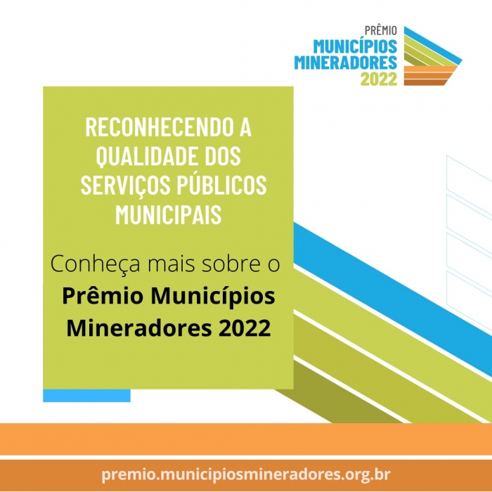 Prêmio Municípios Mineradores destacará 10 iniciativas com melhor desempenho da gestão local