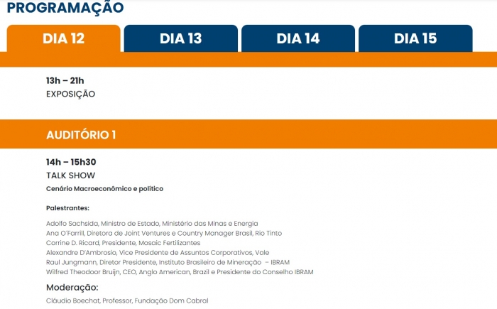 Congresso Brasileiro de Mineração terá extensa programação e inscrições estão abertas