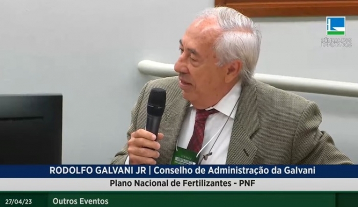 Galvani participa de debate na Câmara dos Deputados  sobre a produção nacional de fertilizantes