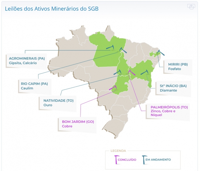 Áreas para prospecção de ouro, diamante e agrominerais no Norte e Nordeste irão a leilão