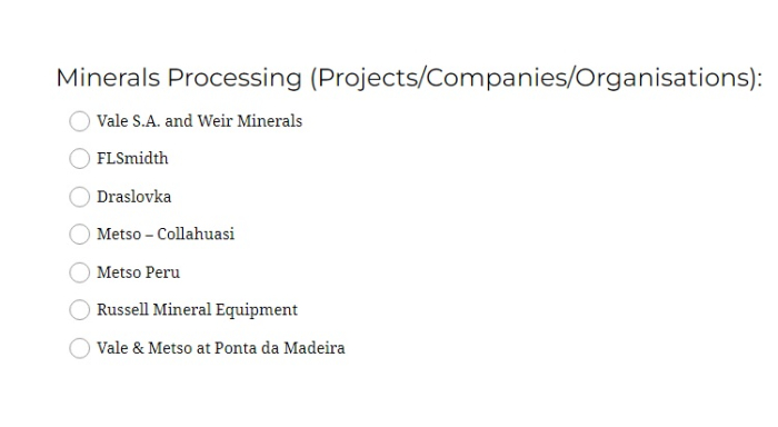 Projeto da Vale, com participação da Metso, é indicado para Mining Magazine Award