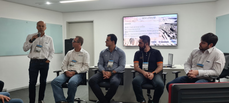 Apresentação do caminhão teleoperado projetado pela Scania, Hexagon e Fidens