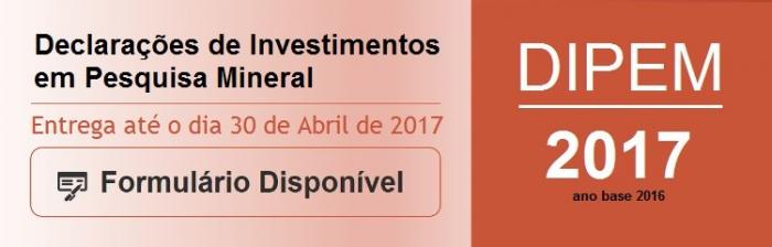 DNPM começa a receber a Declaração de Investimento em Pesquisa Mineral 2017