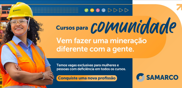 Samarco oferece 700 vagas em cursos gratuitos para as comunidades vizinhas as suas operações