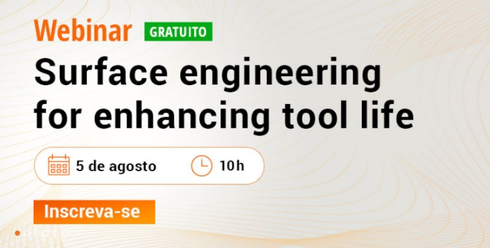 ABM promoverá webinar sobre engenharia de superfícies e aumento de vida útil de ferramentas