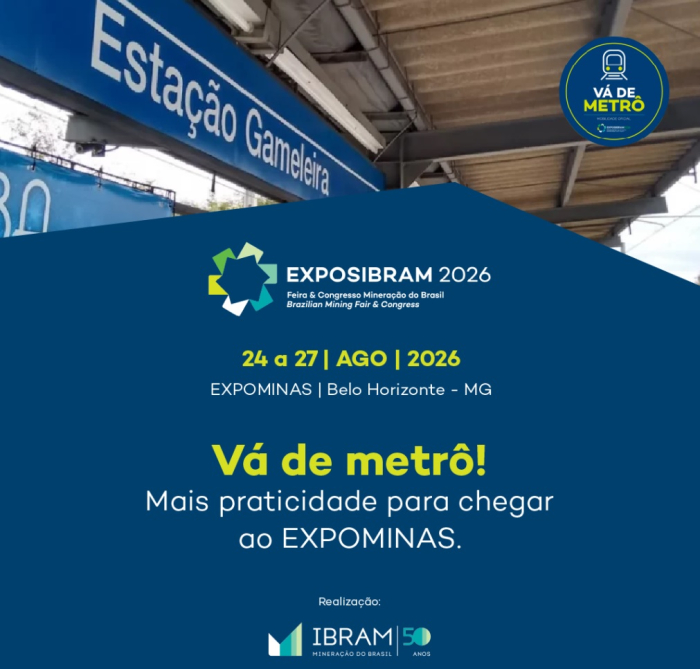 Campanha “Vá de Metrô” incentiva mobilidade sustentável durante a Exposibram 2026