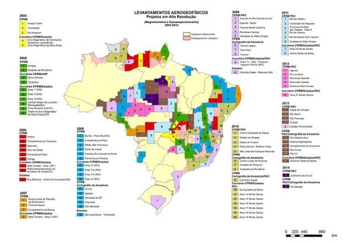 CPRM libera dados brutos dos levantamentos aerogeofísicos de 95 projetos