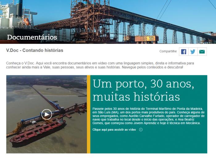 Vale lança canal de vídeo 