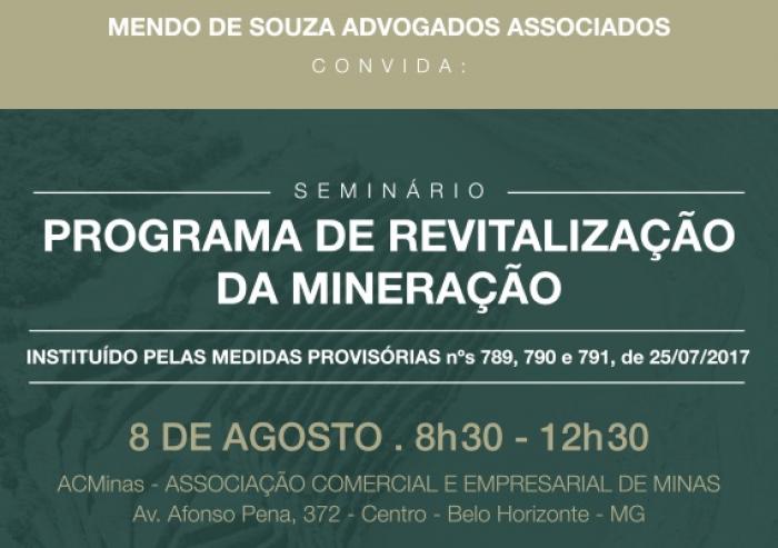 Seminário sobre o Programa de Revitalização da Mineração